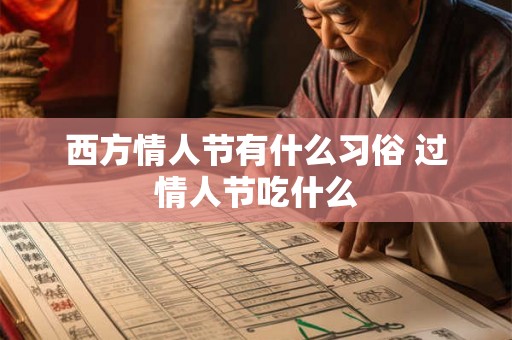 西方情人节有什么习俗 过情人节吃什么