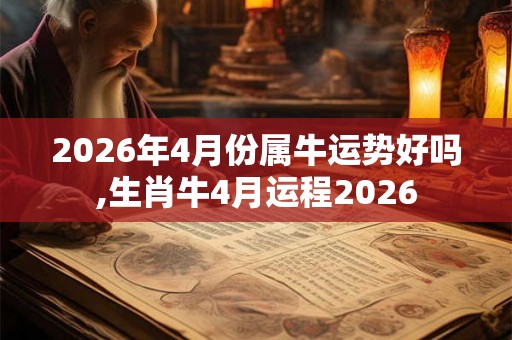 2026年4月份属牛运势好吗,生肖牛4月运程2026