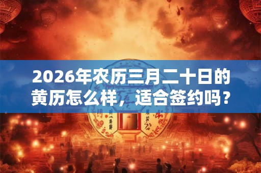 2026年农历三月二十日的黄历怎么样，适合签约吗？