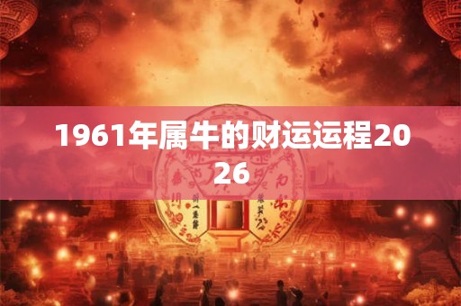 1961年属牛的财运运程2026