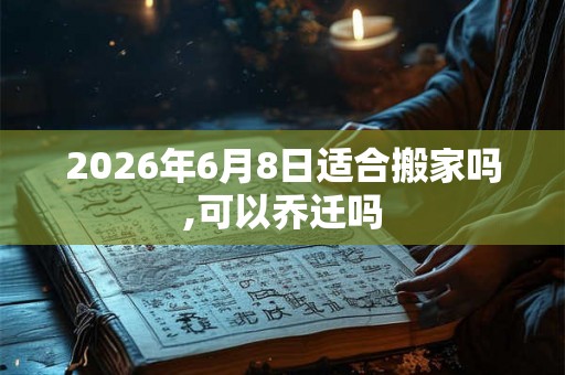 2026年6月8日适合搬家吗,可以乔迁吗