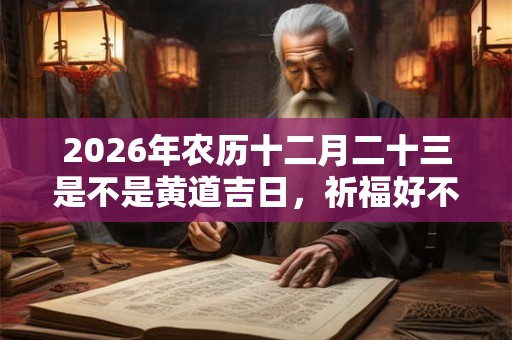 2026年农历十二月二十三是不是黄道吉日，祈福好不好？