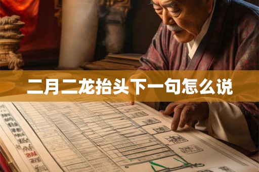 二月二龙抬头下一句怎么说 二月二龙抬头下一句怎么说