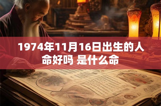 1974年11月16日出生的人命好吗 是什么命