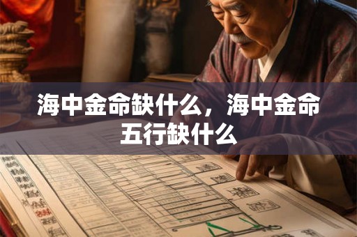 海中金命缺什么，海中金命五行缺什么
