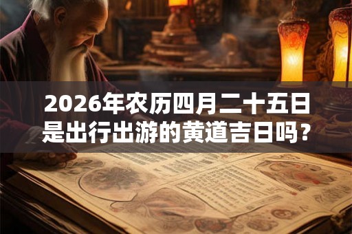 2026年农历四月二十五日是出行出游的黄道吉日吗？