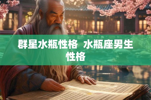 群星水瓶性格  水瓶座男生性格