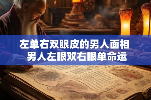 左单右双眼皮的男人面相  男人左眼双右眼单命运