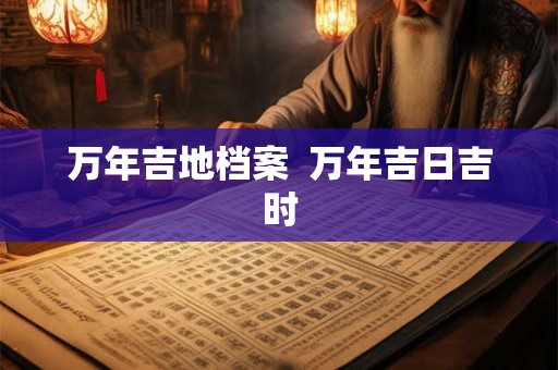 万年吉地档案 万年吉日吉时 万年吉地档案 万年吉日吉时