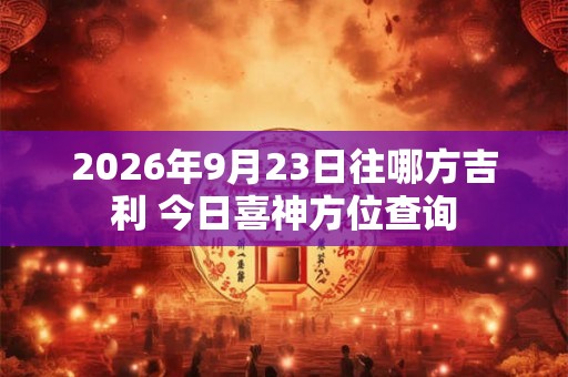 2026年9月23日往哪方吉利 今日喜神方位查询