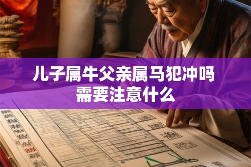 儿子属牛父亲属马犯冲吗 需要注意什么 儿子属牛父亲属马犯冲吗 需要注意什么
