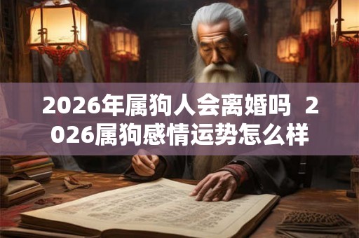 2026年属狗人会离婚吗  2026属狗感情运势怎么样