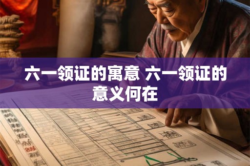 六一领证的寓意 六一领证的意义何在 六一领证的寓意 六一领证的意义何在