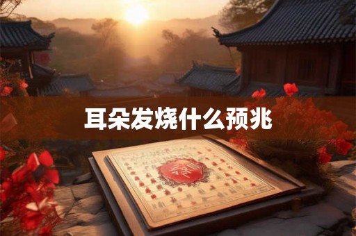 耳朵发烧什么预兆