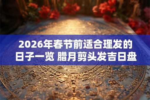 2026年春节前适合理发的日子一览 腊月剪头发吉日盘点 2026年春节前适合理发的日子一览 腊月剪头发吉日盘点