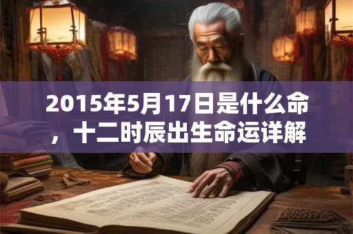 2015年5月17日是什么命，十二时辰出生命运详解