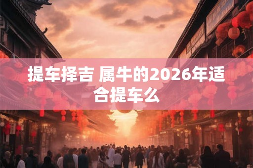 提车择吉 属牛的2026年适合提车么