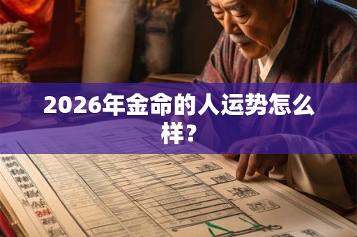 2026年金命的人运势怎么样? 2026年金命的人运势怎么样?