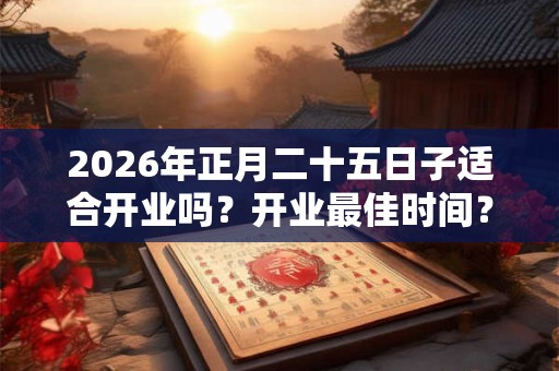 2026年正月二十五日子适合开业吗？开业最佳时间？