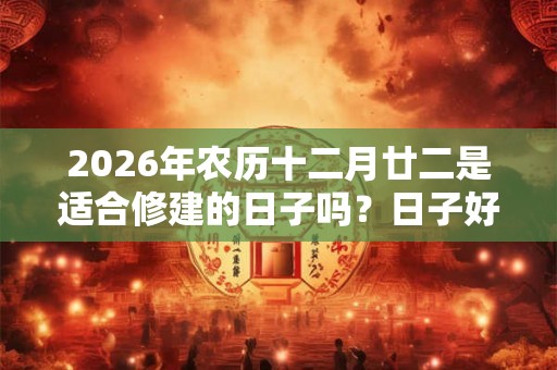 2026年农历十二月廿二是适合修建的日子吗?日子好不好? 2026年农历十二月廿二是适合修建的日子吗?日子好不好?