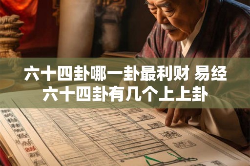 六十四卦哪一卦最利财 易经六十四卦有几个上上卦