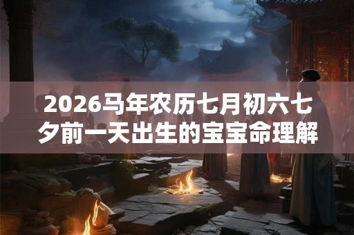 2026马年农历七月初六七夕前一天出生的宝宝命理解析！