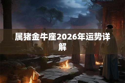 属猪金牛座2026年运势详解