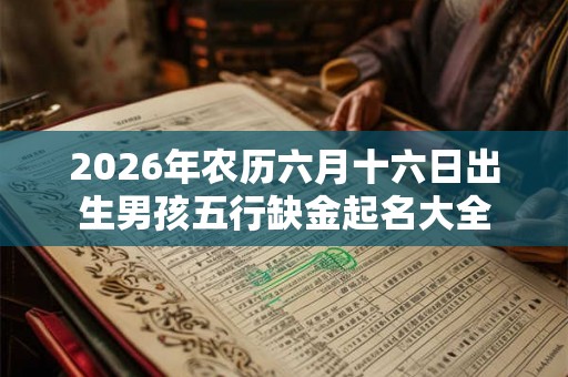 2026年农历六月十六日出生男孩五行缺金起名大全
