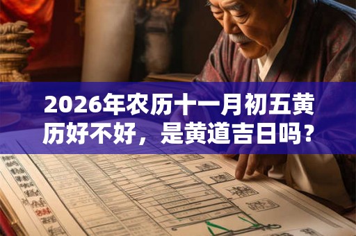 2026年农历十一月初五黄历好不好，是黄道吉日吗？