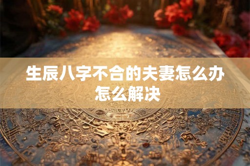 生辰八字不合的夫妻怎么办 怎么解决