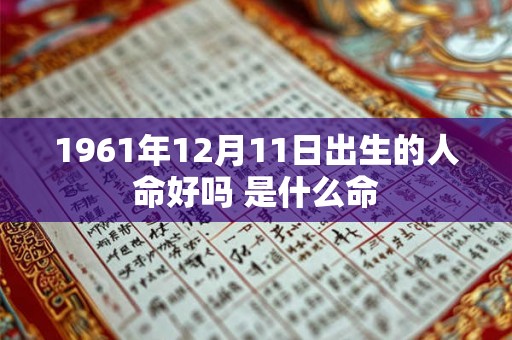 1961年12月11日出生的人命好吗 是什么命