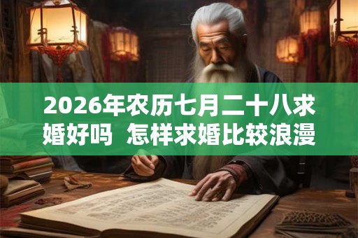 2026年农历七月二十八求婚好吗  怎样求婚比较浪漫