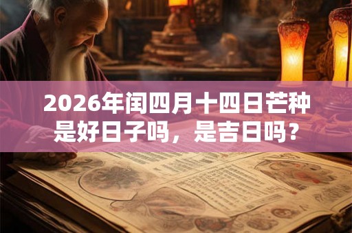 2026年闰四月十四日芒种是好日子吗，是吉日吗？