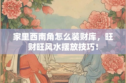 家里西南角怎么装财库，旺财旺风水摆放技巧！