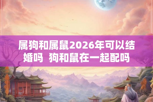 属狗和属鼠2026年可以结婚吗  狗和鼠在一起配吗