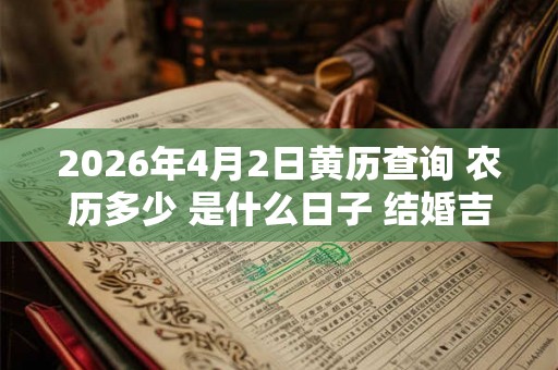 2026年4月2日黄历查询 农历多少 是什么日子 结婚吉时