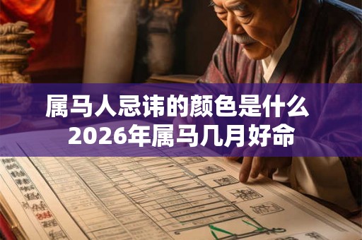 属马人忌讳的颜色是什么 2026年属马几月好命