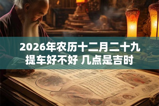 2026年农历十二月二十九提车好不好 几点是吉时 2026年农历十二月二十九提车好不好 几点是吉时
