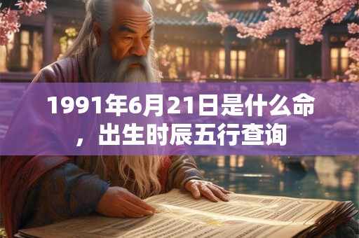 1991年6月21日是什么命，出生时辰五行查询