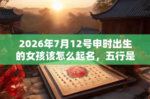 2026年7月12号申时出生的女孩该怎么起名，五行是什么？