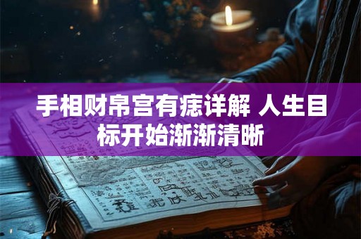 手相财帛宫有痣详解 人生目标开始渐渐清晰