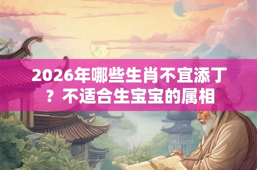 2026年哪些生肖不宜添丁？不适合生宝宝的属相