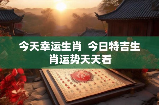 今天幸运生肖 今日特吉生肖运势天天看 今天幸运生肖 今日特吉生肖运势天天看