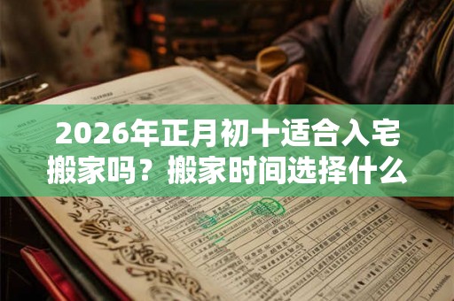 2026年正月初十适合入宅搬家吗？搬家时间选择什么时候比较好？