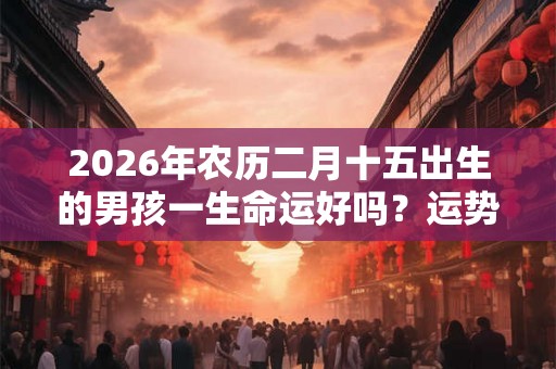 2026年农历二月十五出生的男孩一生命运好吗?运势详解 2026年农历二月十五出生的男孩一生命运好吗?运势详解