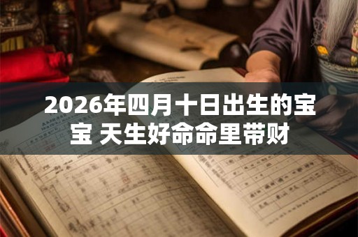2026年四月十日出生的宝宝 天生好命命里带财