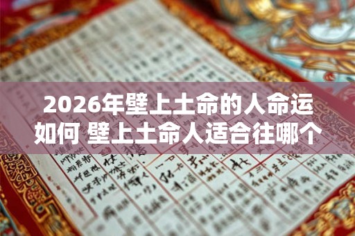 2026年壁上土命的人命运如何 壁上土命人适合往哪个方向发展