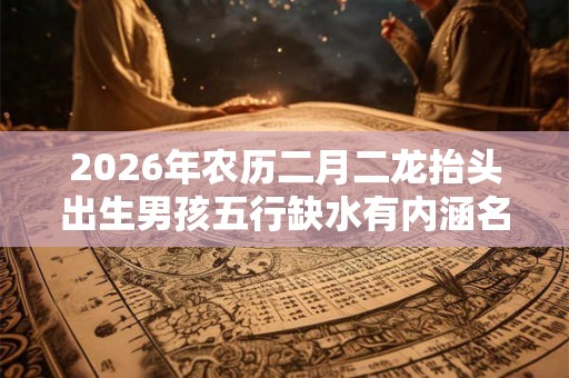 2026年农历二月二龙抬头出生男孩五行缺水有内涵名字推荐