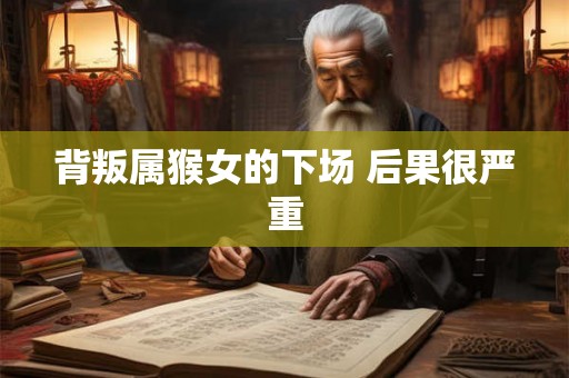 背叛属猴女的下场 后果很严重