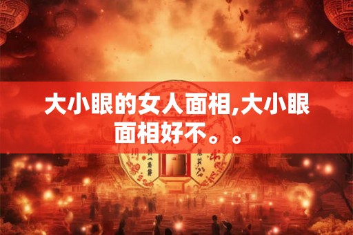 大小眼的女人面相,大小眼面相好不。。